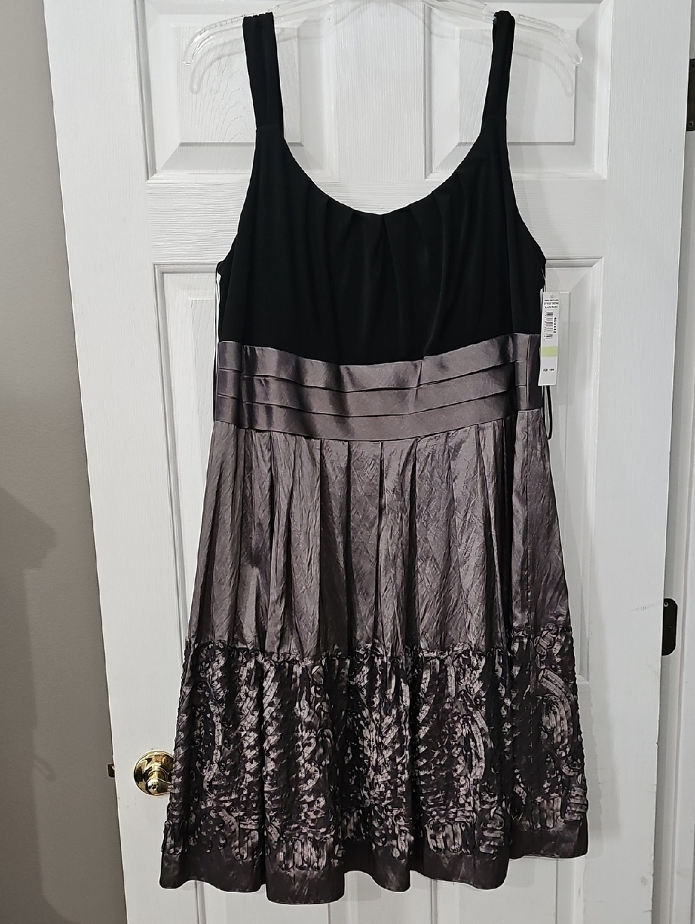 Womens Black & Taupe Dress Size 18w